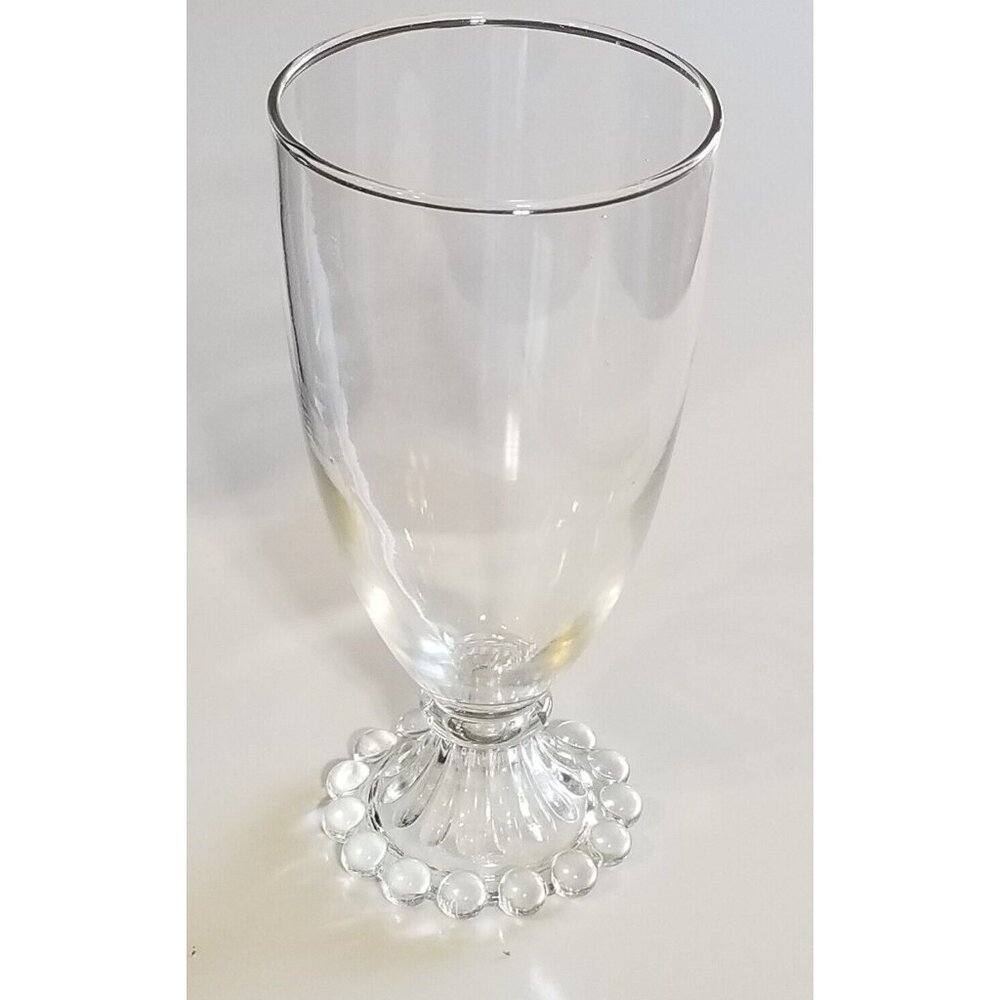 Bubble Foot Clear by Anchor‎ Hocking Depression Water Goblet